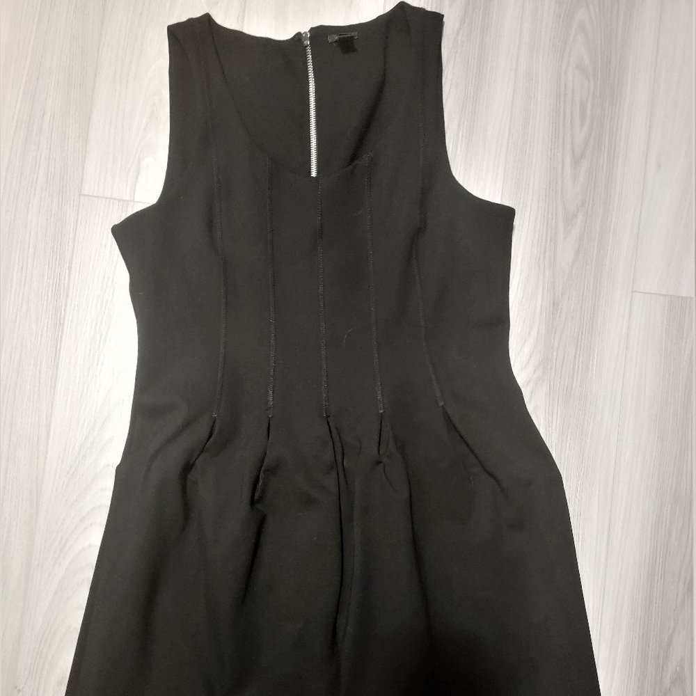 J. Crew Ruched Dress Black